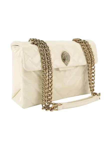 Torebka crossbody Kurt Geiger skórzana beżowa