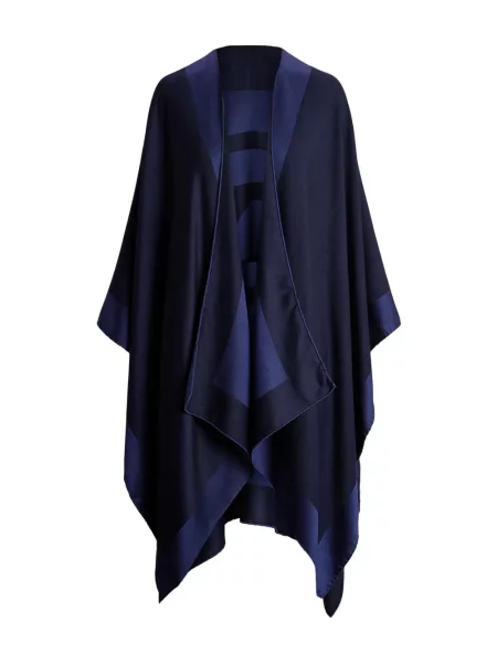 Poncho Ralph Lauren Collection din jacard albastru