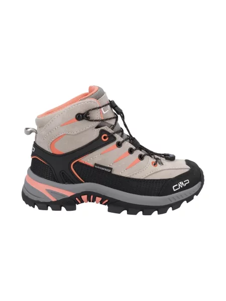 Buty trekkingowe dla dzieci RIGEL MID skóra wodoodporne czarne