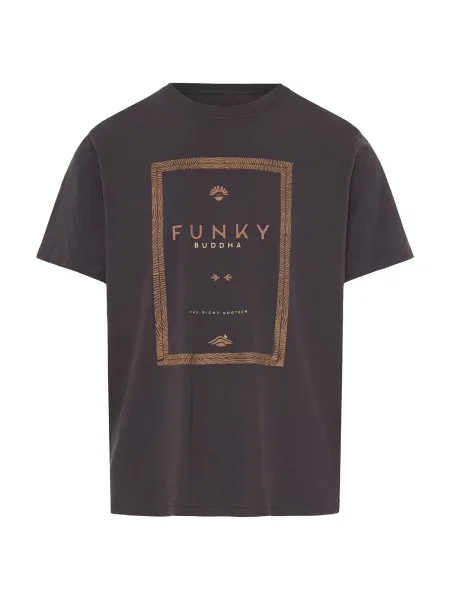 Funky Buddha Tricou ciocolatiu / ombră / maro mokka / deschis galben