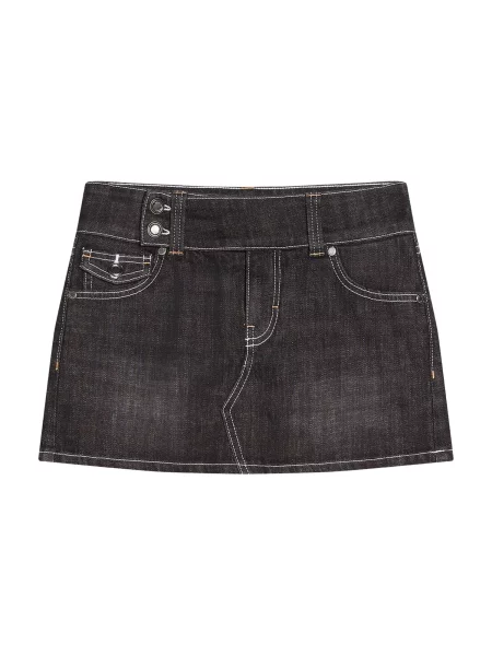 Bershka Fustă denim negru