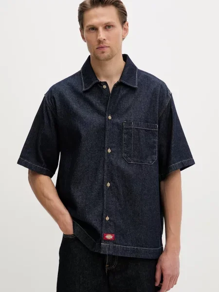 Dickies πουκάμισο ανδρικό ντένιμ μπλε