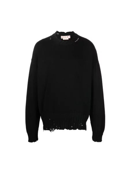Dzianinowy sweter Marni casual czarny