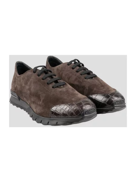 Sneakersy Kiton zamszowe brązowe
