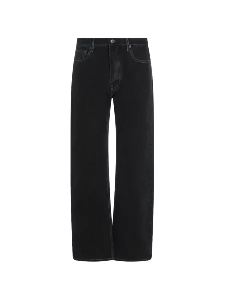 Pantaloni Off-white cu autograf alb