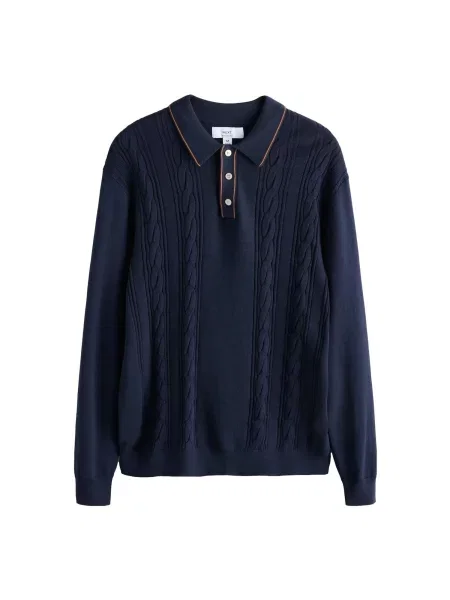 Next Pulover crem / bleumarin