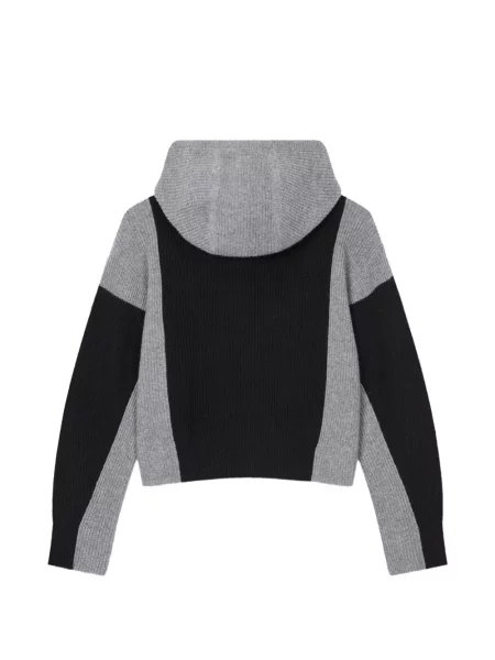 Πλεκτό hoodie Tomboy μαύρο