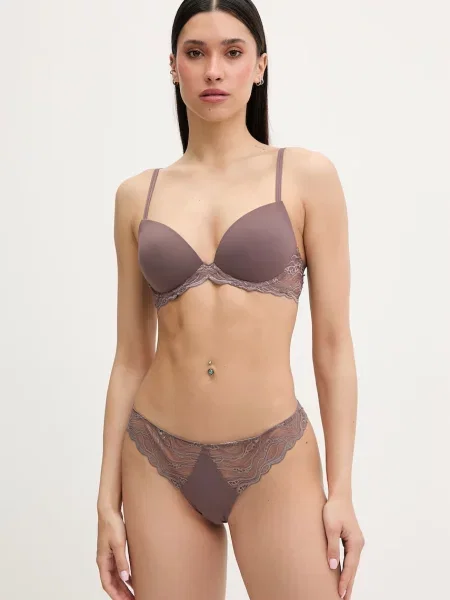 Calvin Klein Underwear podprsenka hnědá