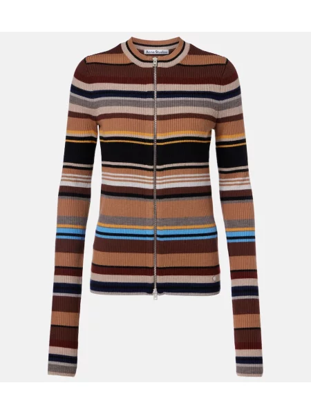 Cardigan Acne Studios de lână cu dungi