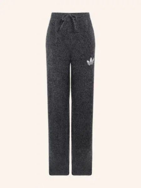 Adidas Originals Sportovní Kalhoty Essentials Z Bouclé / tmavě šedá černá