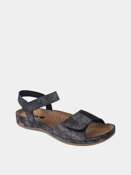 Кожаные босоножки Leon черные