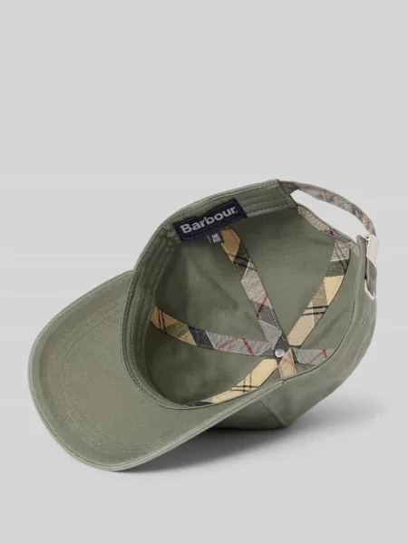 Czapka z daszkiem z czystej bawełny model CASCADE' Barbour zielona