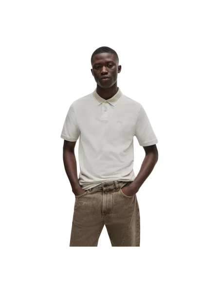 Koszulka polo Boss Orange beżowa