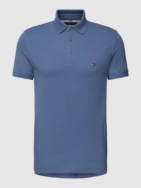 Koszulka polo o kroju slim fit model Tommy Hilfiger niebieskie