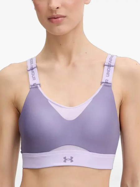 Sutien sport Under Armour plasă cu bretele cu autograf violet