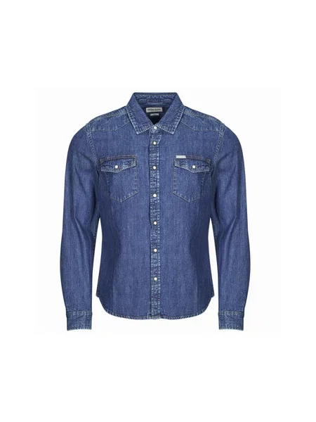 Srajca Guess Jeans z dolgimi rokavi modra
