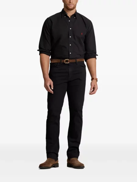 Șosete Polo Ralph Lauren de in cu dungi cu autograf negru