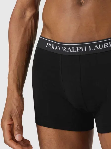 Bokserki z elastycznym pasem z logo w Polo Ralph Lauren czarne