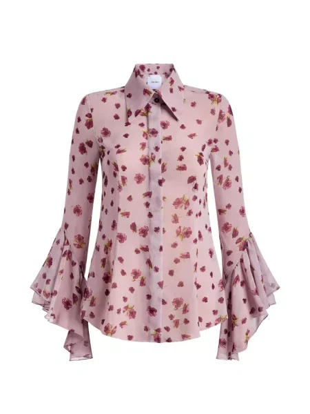Bluză Markarian cu model floral cu imagine roz