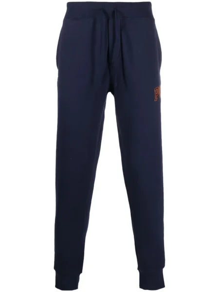 Панталон Polo Ralph Lauren от рипсено кадифе с принт синьо