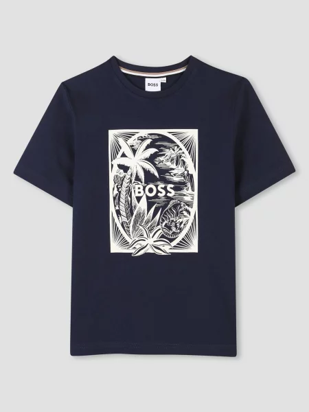 Детская футболка Boss синяя