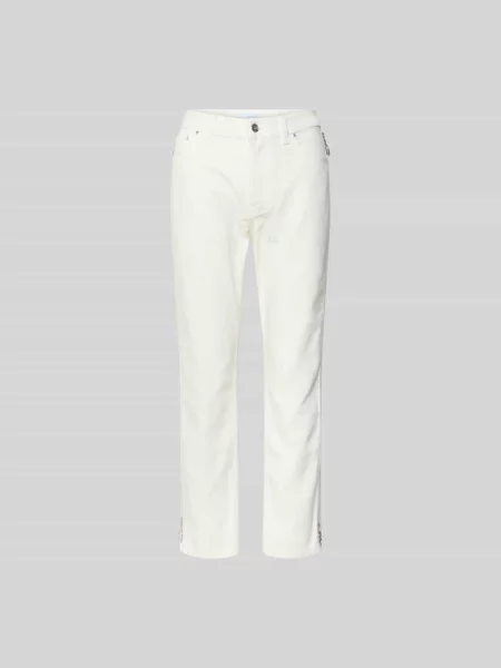 Jeansy o kroju bootcut fit w skróconym designie Rabanne białe