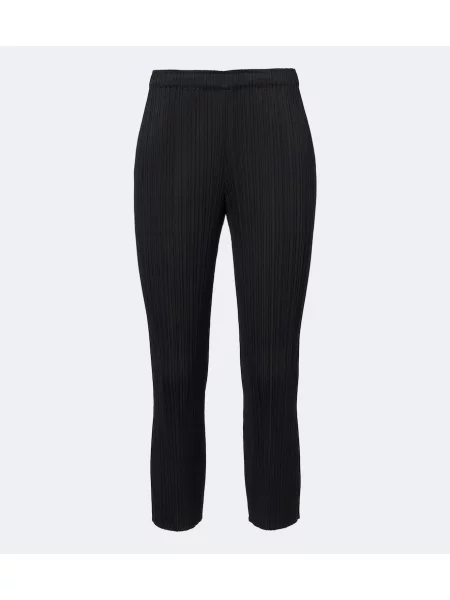 Decupat pantaloni Pleats Please Issey Miyake negru