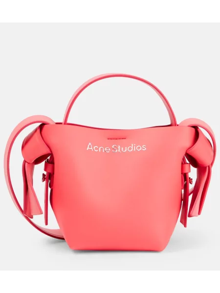 Geanta de piele Acne Studios din piele roz
