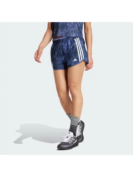 Šortky Own the Run Excite Allover Print AEROREADY modré