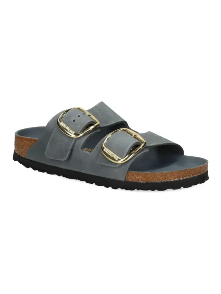 Birkenstock klapki nubukowe Arizona szare