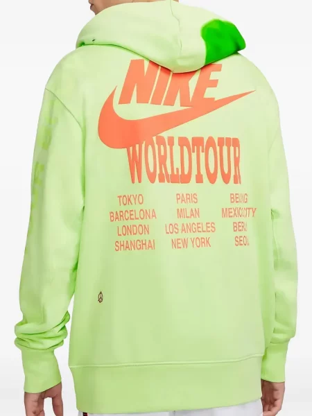 Hanorac Nike cu autograf din fleece alergare albastru