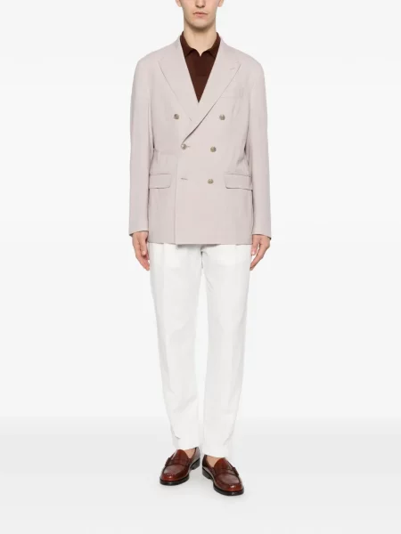 Pantaloni Eleventy alb