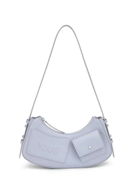 Tous torebka bagietka z imitacji skóry niebieska