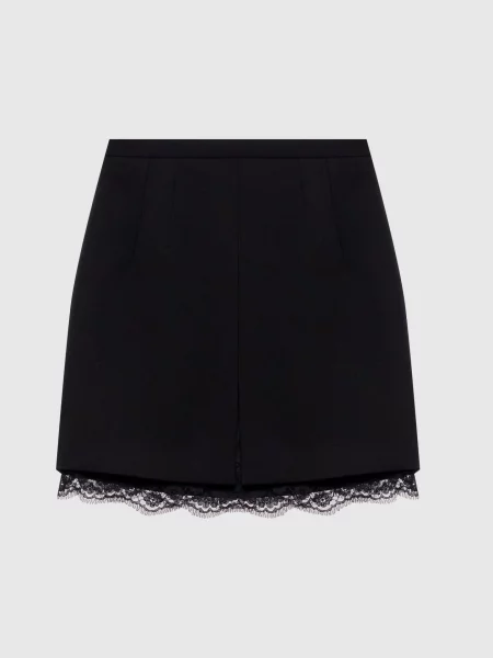 Спідниця з вовни Dolce&gabbana чорна