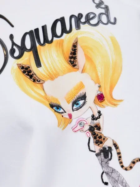 Pulover Dsquared2 cu imagine alb
