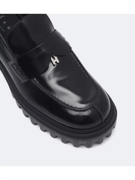 Pantofi loafer Hogan din piele negru