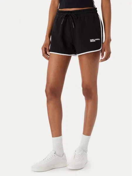 Karl Lagerfeld Jeans Pantaloni scurți sport negru