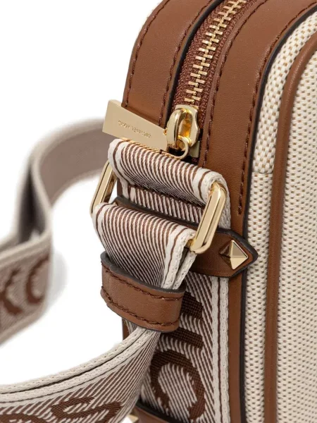 Pantaloni Michael Michael Kors din piele cu imagine cu model leopard roz