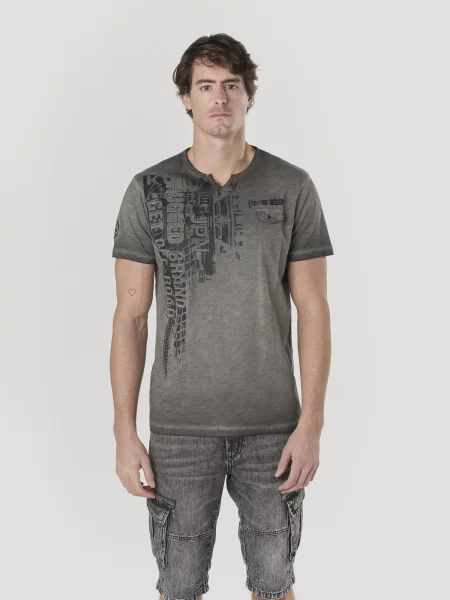 KOROSHI Tricou / închis / amestecat gri