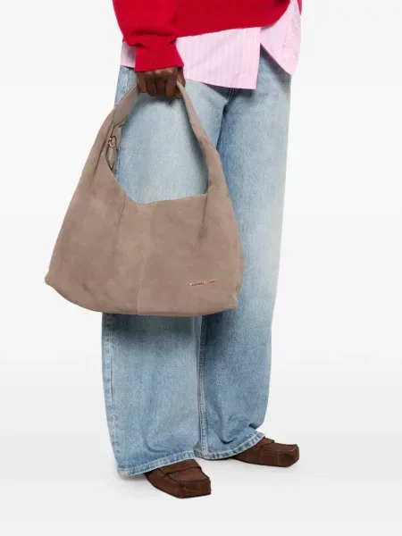 Geantă shopper Alexander Smith din piele de căprioară