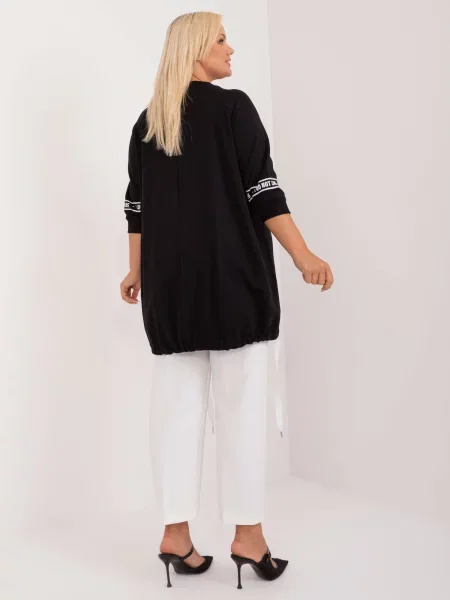 Tunică Fashionhunters lungă negru