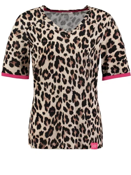 Key Largo Tricou Leonora bej / maro negru