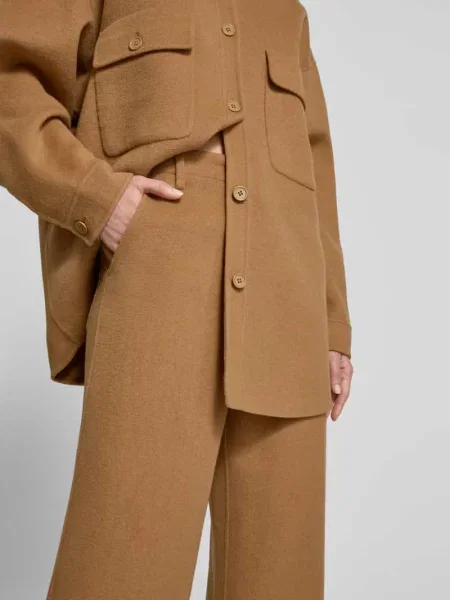 Spodnie rozkloszowane z szeroką nogawką z mieszanki wełny Style Icon Collection