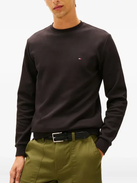 Pulover Tommy Hilfiger cu autograf negru