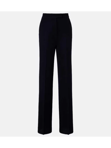 Pantaloni Max Mara de lână albastru
