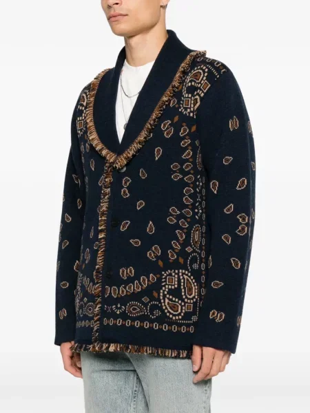 Ζακέτα Alanui paisley ζακάρ μπλε