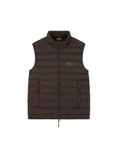Kamizelka Emporio Armani Ea7 z logo brązowa