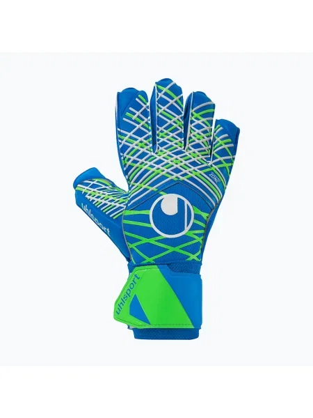 Вратарски ръкавици uhlsport Aquasoft pacific blue/fluo green/w синьо
