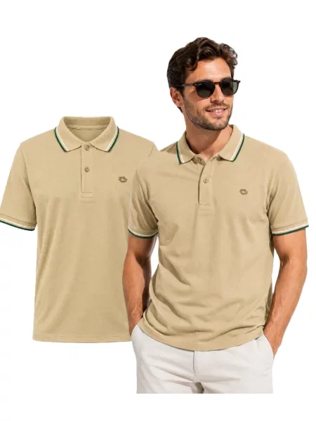 Tricou polo Lotto bej