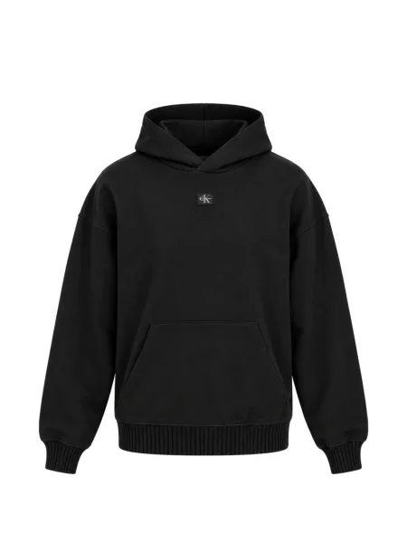 Hanorac cu glugă Calvin Klein Jeans cu autograf negru